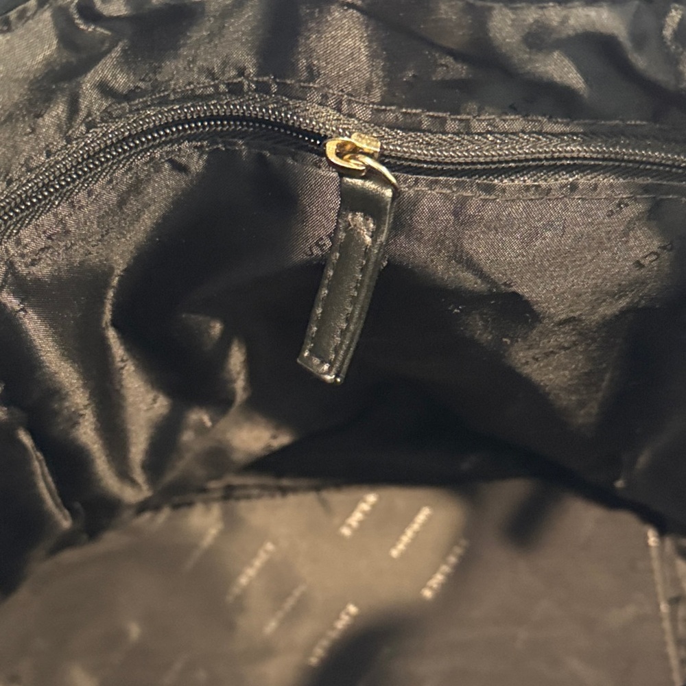 Versace Parfums Black Nylon Backpack Gold Logo Greek Key Straps NWOT - Picture 11 of 16